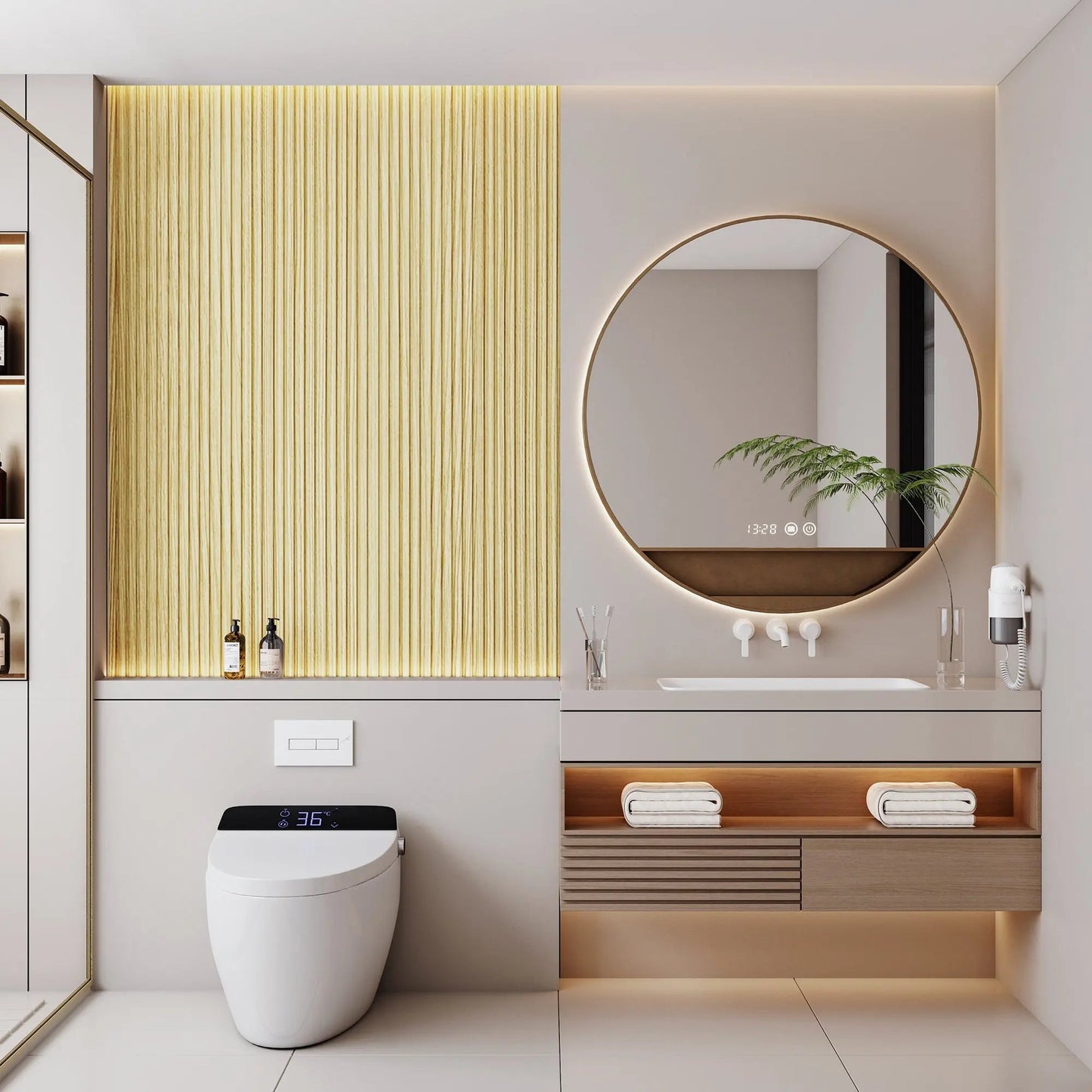 Hausvita 48 x 6 inch WPC Slat Wall Panel (16 Pack) |The Trendora Vault|