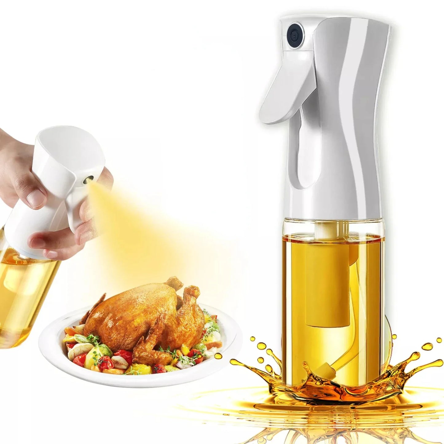 200ML Olive Oil Sprayer Glass Bottle – Refillable Oil Mister for Cooking, BBQ, Salad, Baking & Air Fryer Use |The Trendora Vault|