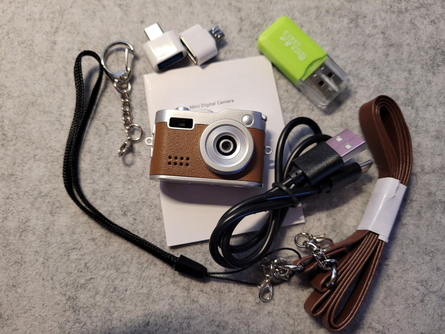 Mini Digital Camera with 32GB Card–Y2K-Style FHD 1080P Mini Retro Camera with Charging Base & Keychain Cameras Design. 1.4" LCD Screen,Vintage Cameras Ultra-Compact,Kids Camera Toys. (Brown) |The Trendora Vault|