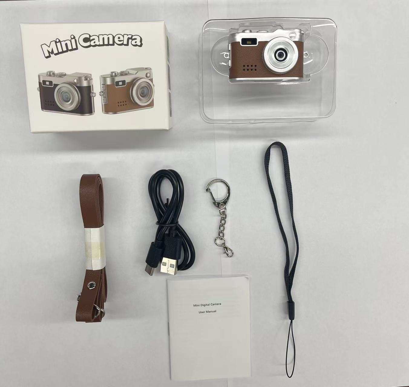 Mini Digital Camera with 32GB Card–Y2K-Style FHD 1080P Mini Retro Camera with Charging Base & Keychain Cameras Design. 1.4" LCD Screen,Vintage Cameras Ultra-Compact,Kids Camera Toys. (Brown) |The Trendora Vault|