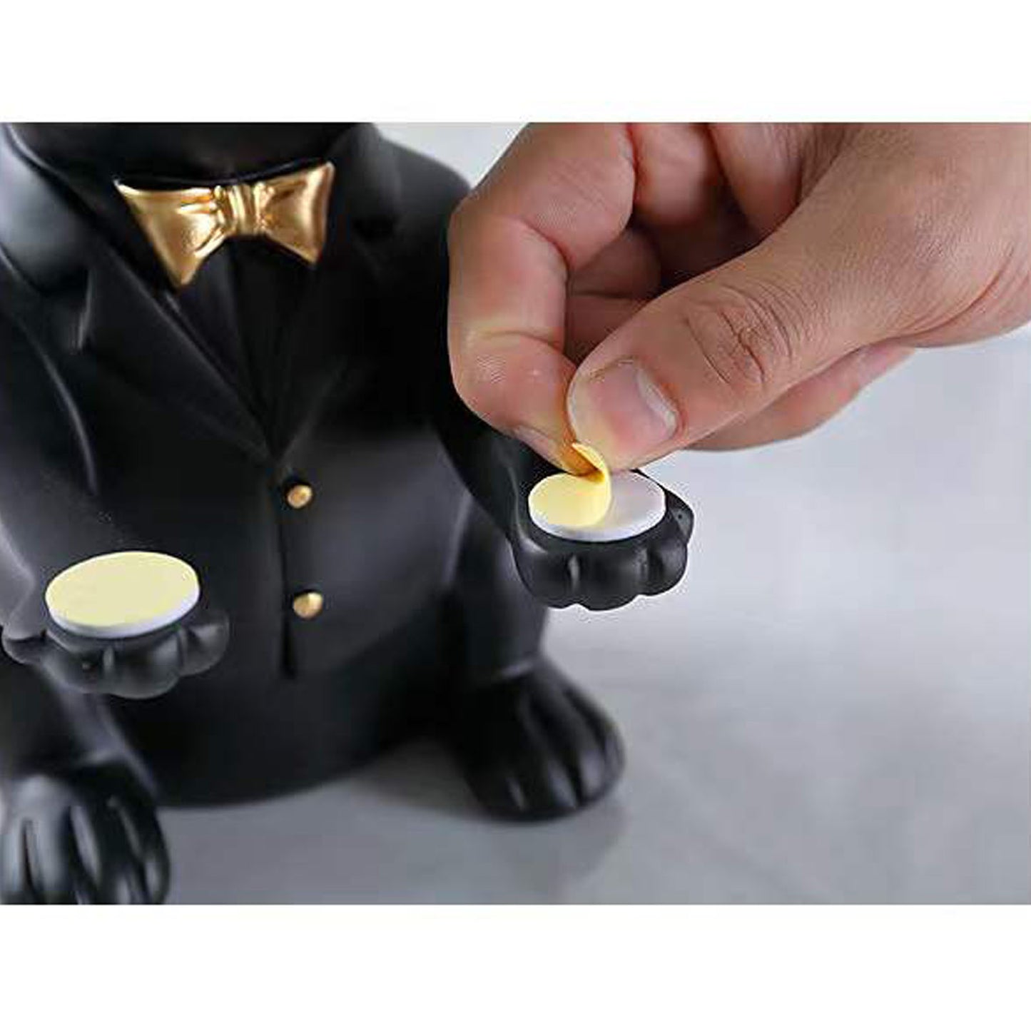 French Bulldog Statue with Tray – Cute Dog Sculpture Home Decor in Black or Brown, Decorative Bulldog Accessory Gift for Entryway, Living Room, Office |The Trendora Vault|