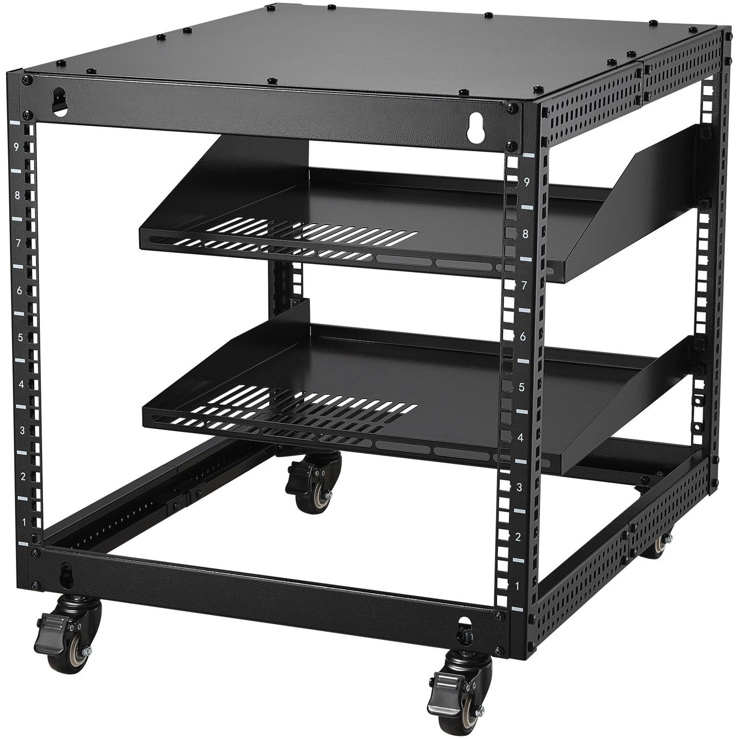 VEVOR 9U 4-Post Open Frame Server Rack – Adjustable Network Equipment Rack Enclosure for Servers, Routers & AV Gear |The Trendora Vault|