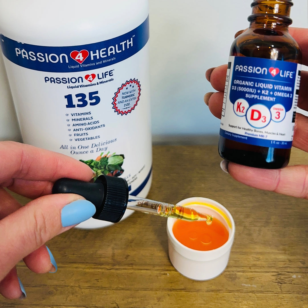 Daily Liquid Vitamin D3 K2 + Omega 3 – Immune Support, Bone Health & Heart Health Supplement |The Trendora Vault|