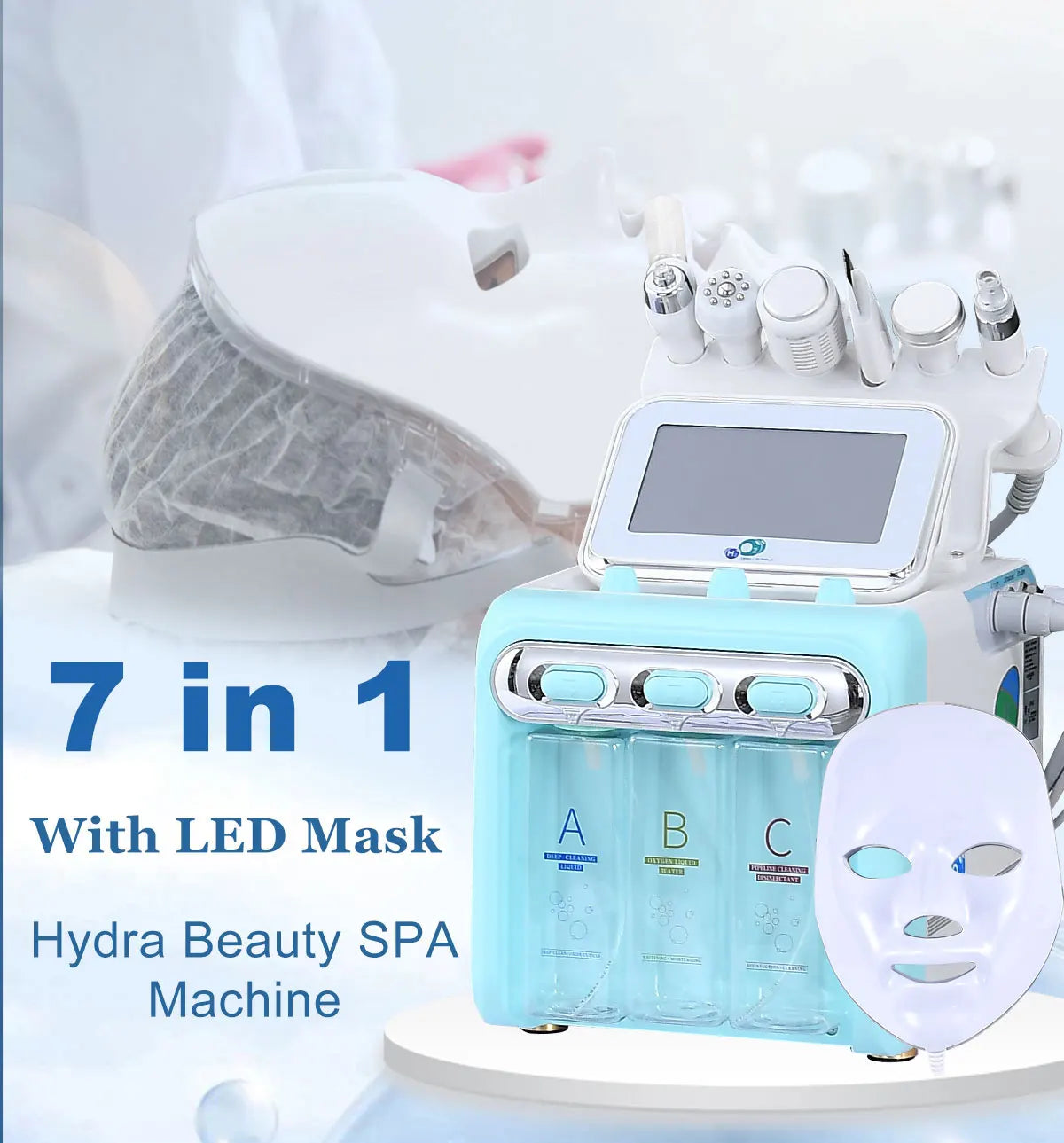 7 in 1 Hydro Dermabrasion Facial Machine – Aqua Peeling Hydro Facial Beauty Device for Deep Cleaning, Whitening & Skin Tightening |The Trendora Vault|