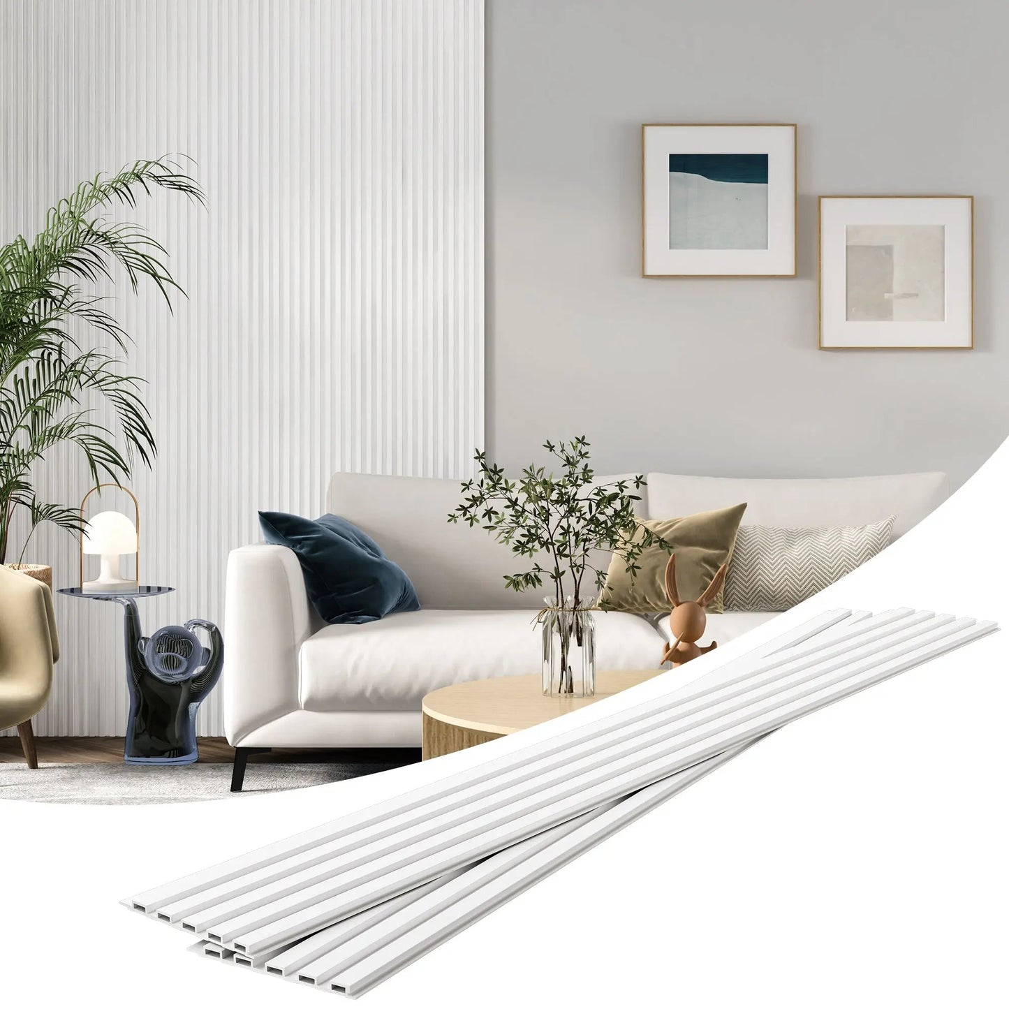 Hausvita 48 x 6 inch WPC Slat Wall Panel (16 Pack) |The Trendora Vault|