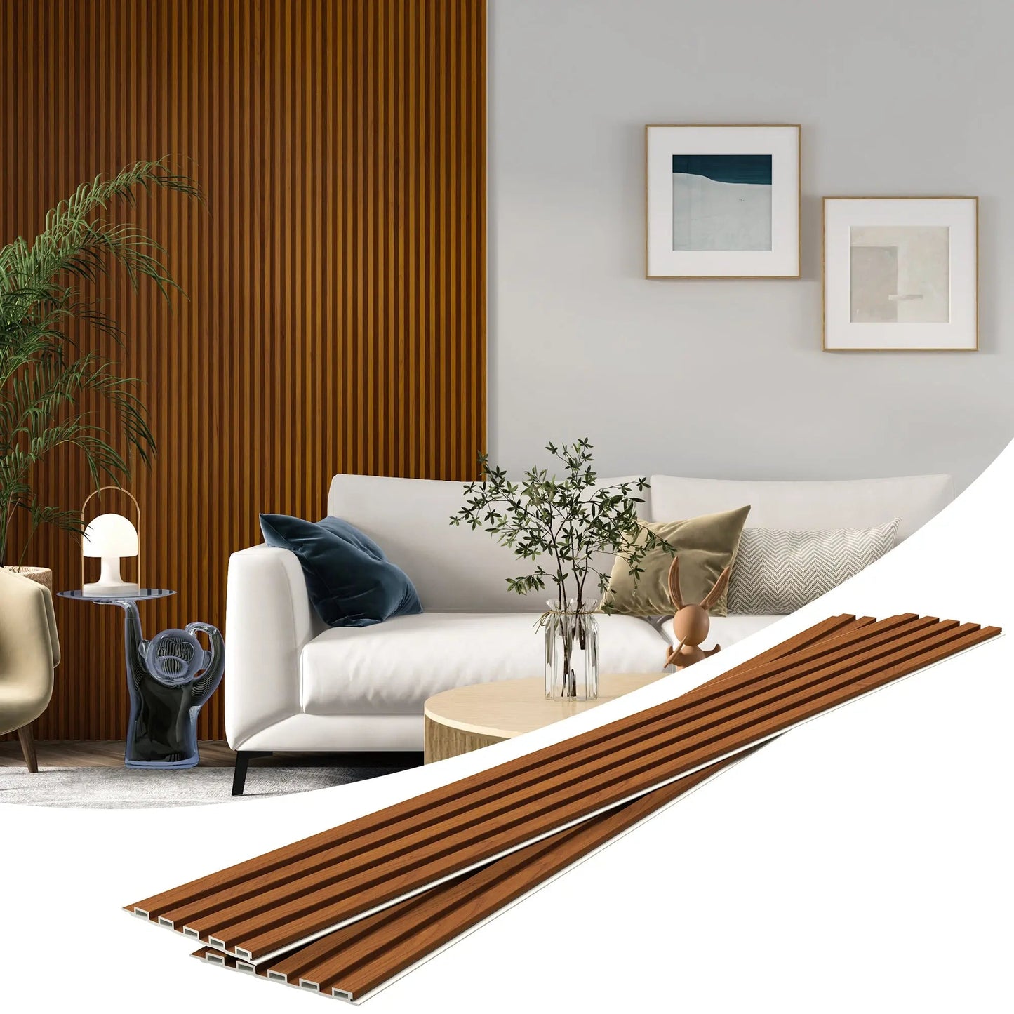 Hausvita 48 x 6 inch WPC Slat Wall Panel (16 Pack) |The Trendora Vault|