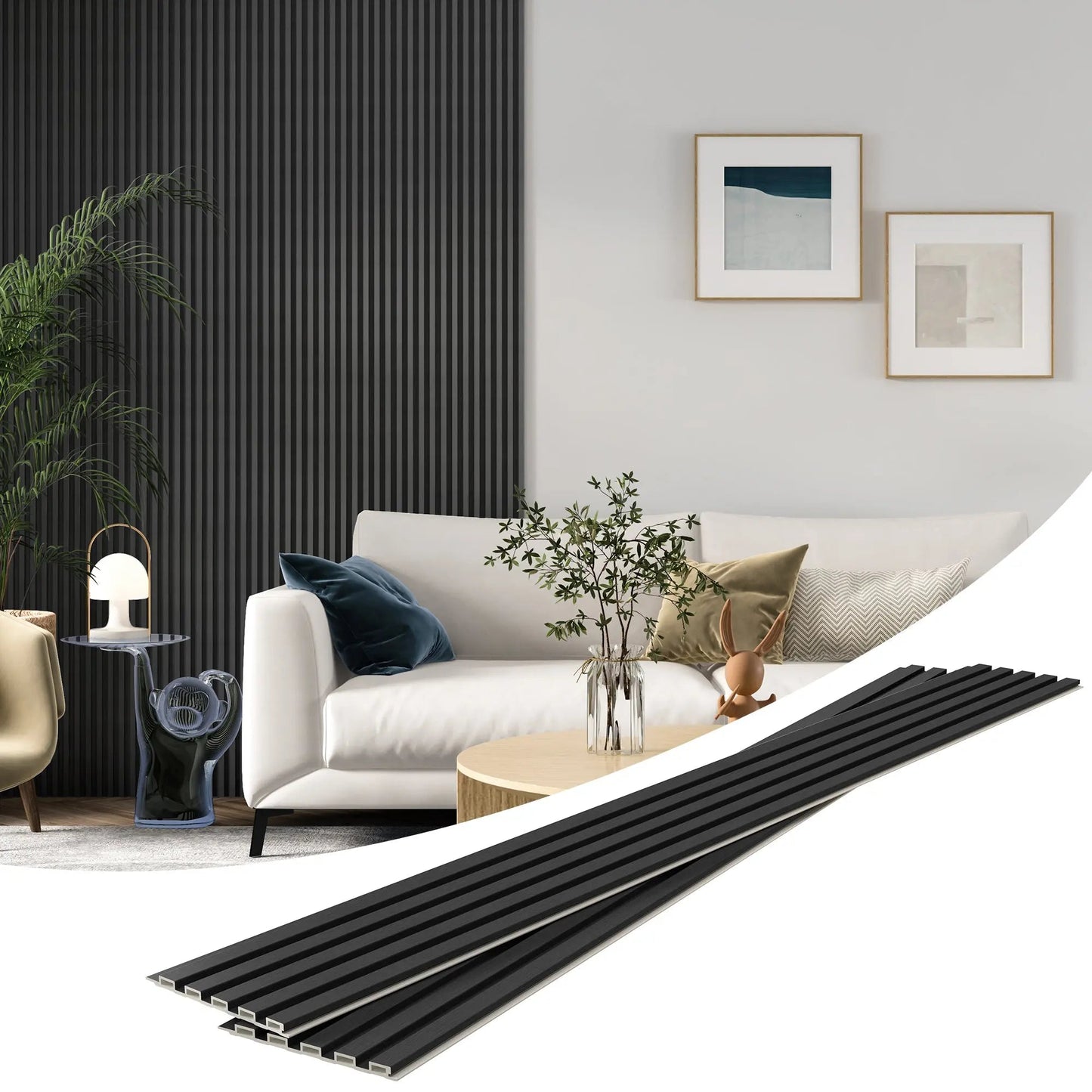 Hausvita 48 x 6 inch WPC Slat Wall Panel (16 Pack) |The Trendora Vault|