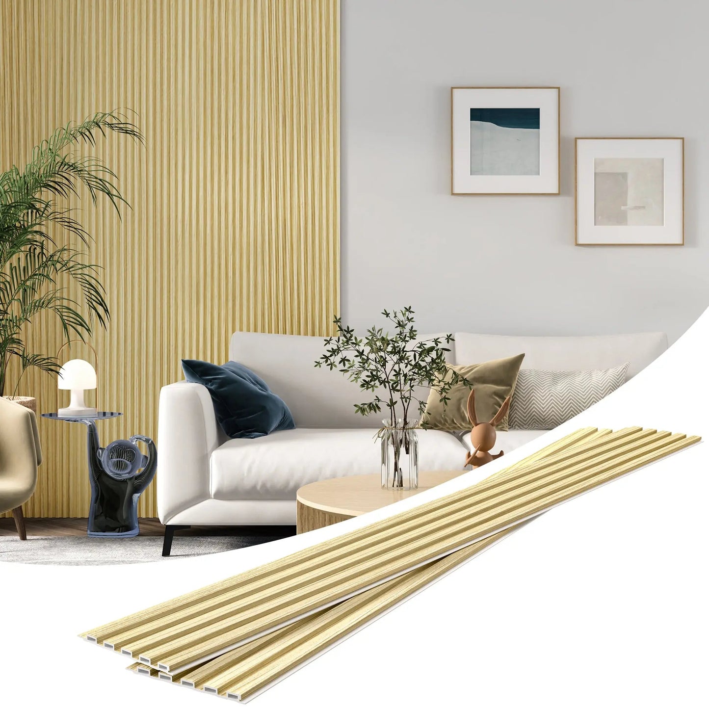 Hausvita 48 x 6 inch WPC Slat Wall Panel (16 Pack) |The Trendora Vault|