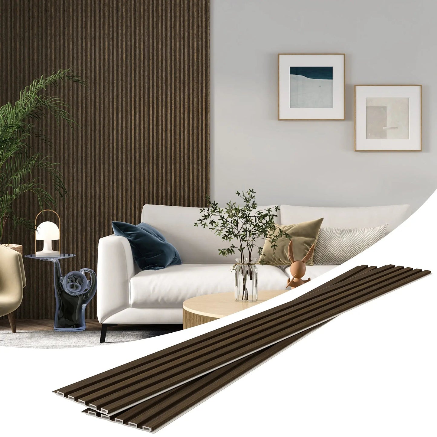 Hausvita 48 x 6 inch WPC Slat Wall Panel (16 Pack) |The Trendora Vault|
