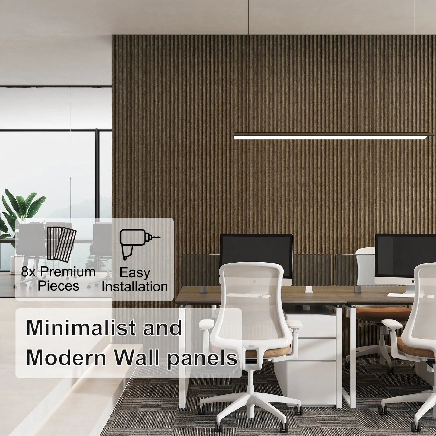 Hausvita 48 x 6 inch WPC Slat Wall Panel (16 Pack) |The Trendora Vault|