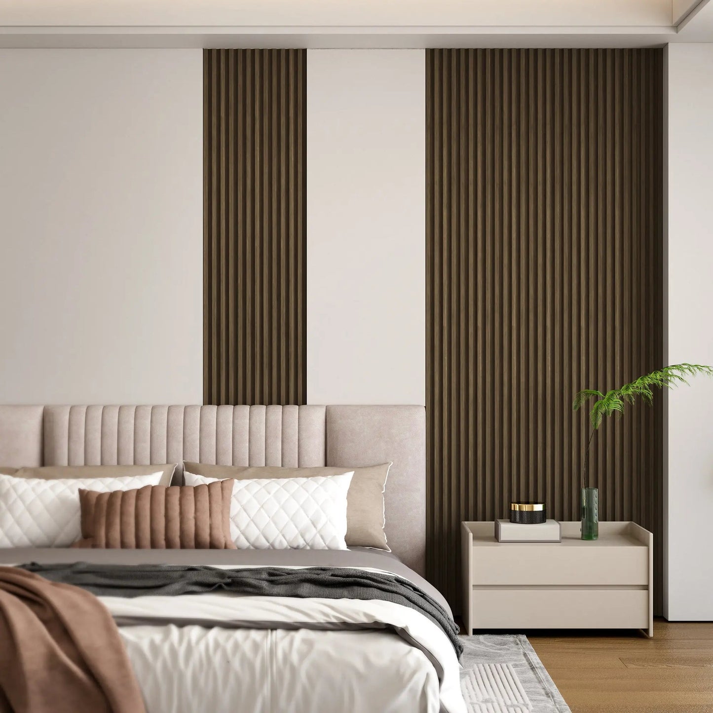 Hausvita 48 x 6 inch WPC Slat Wall Panel (16 Pack) |The Trendora Vault|