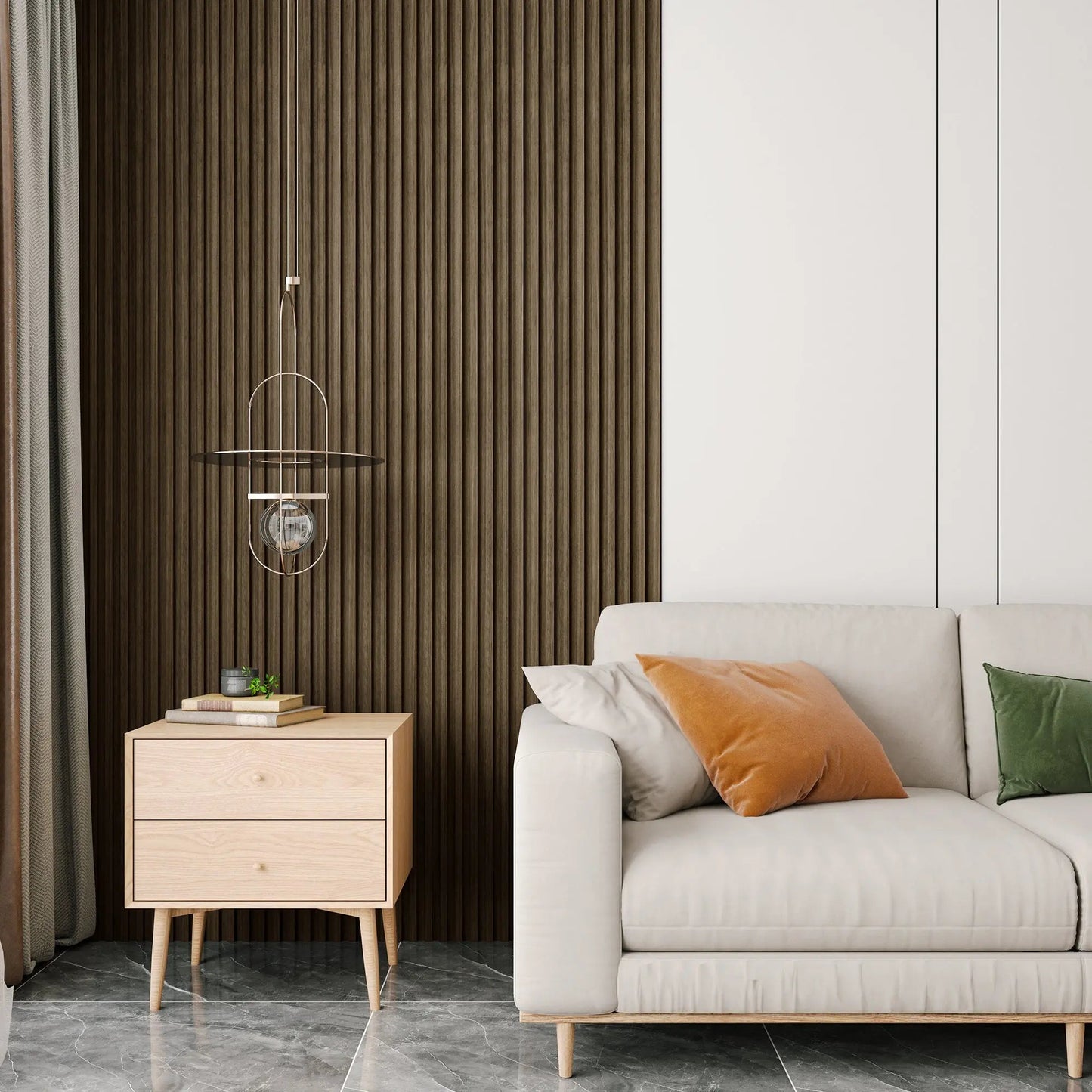 Hausvita 48 x 6 inch WPC Slat Wall Panel (16 Pack) |The Trendora Vault|