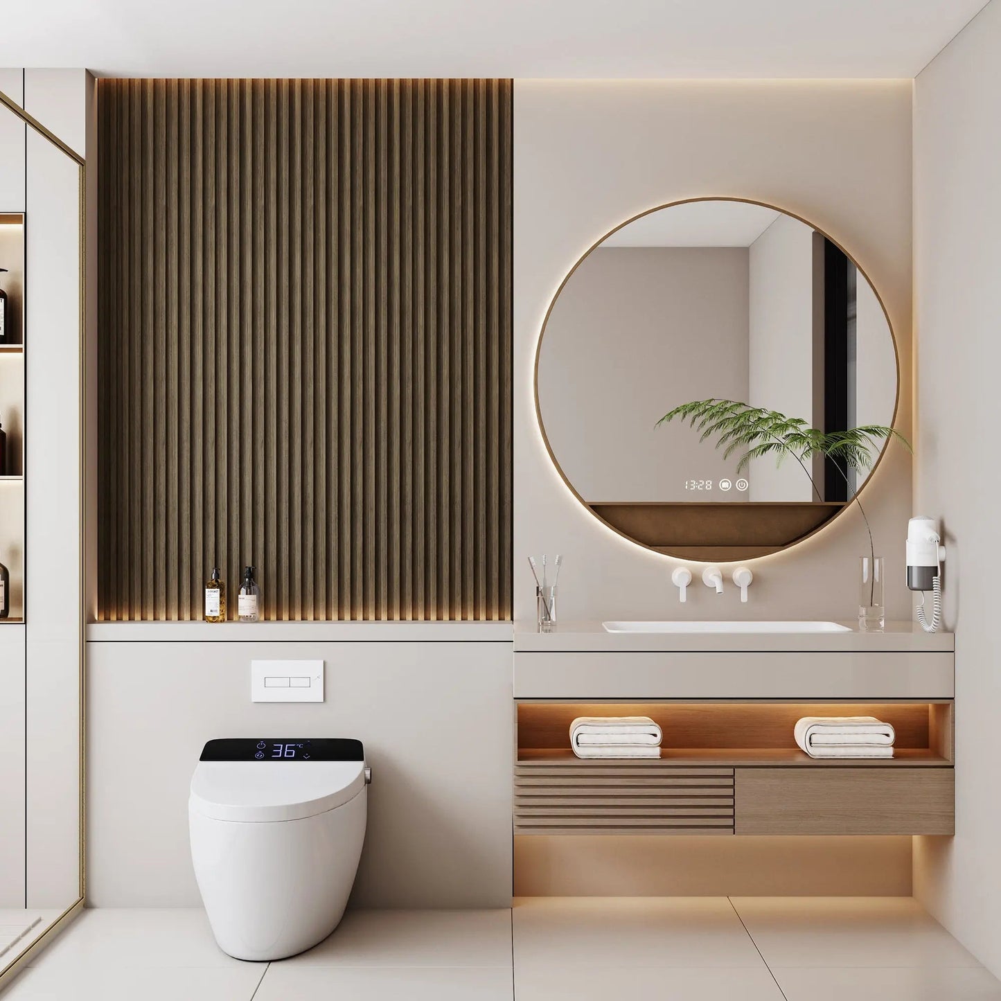 Hausvita 48 x 6 inch WPC Slat Wall Panel (16 Pack) |The Trendora Vault|