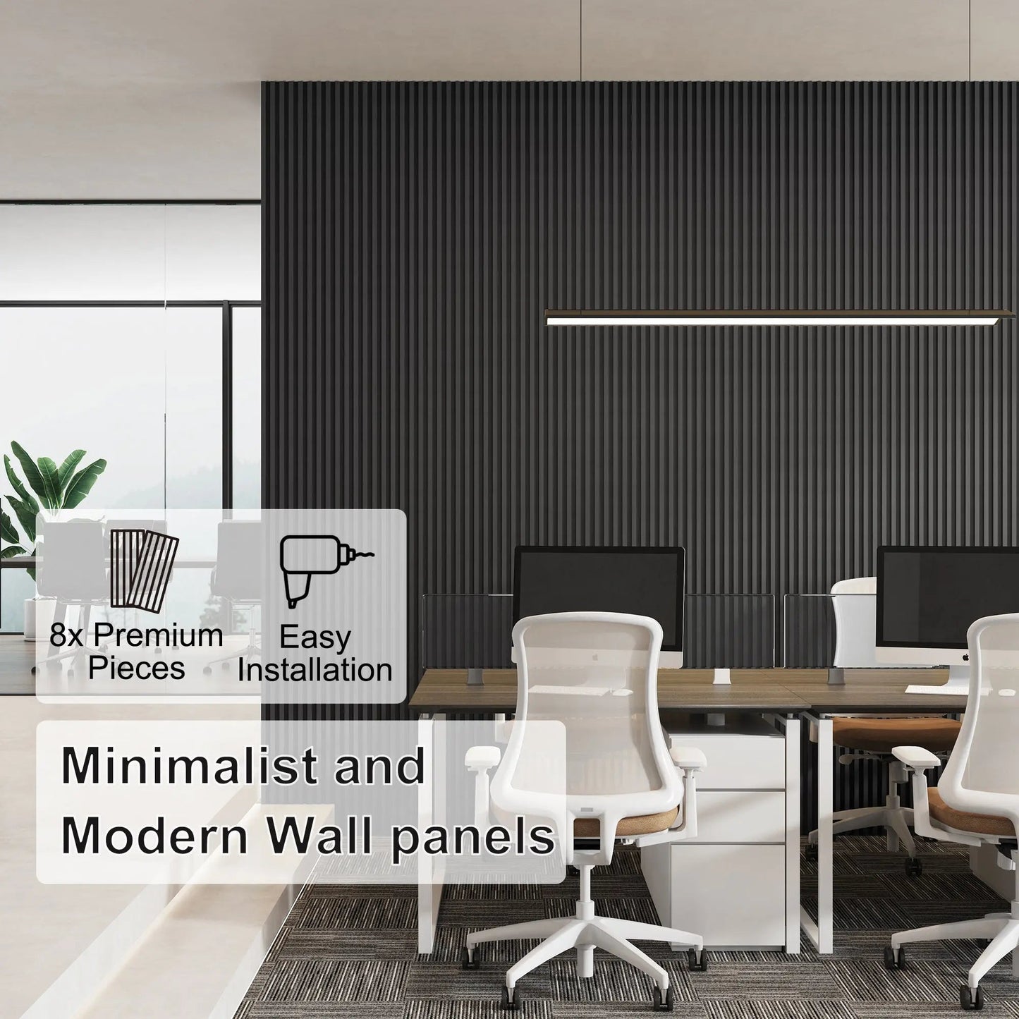 Hausvita 48 x 6 inch WPC Slat Wall Panel (16 Pack) |The Trendora Vault|