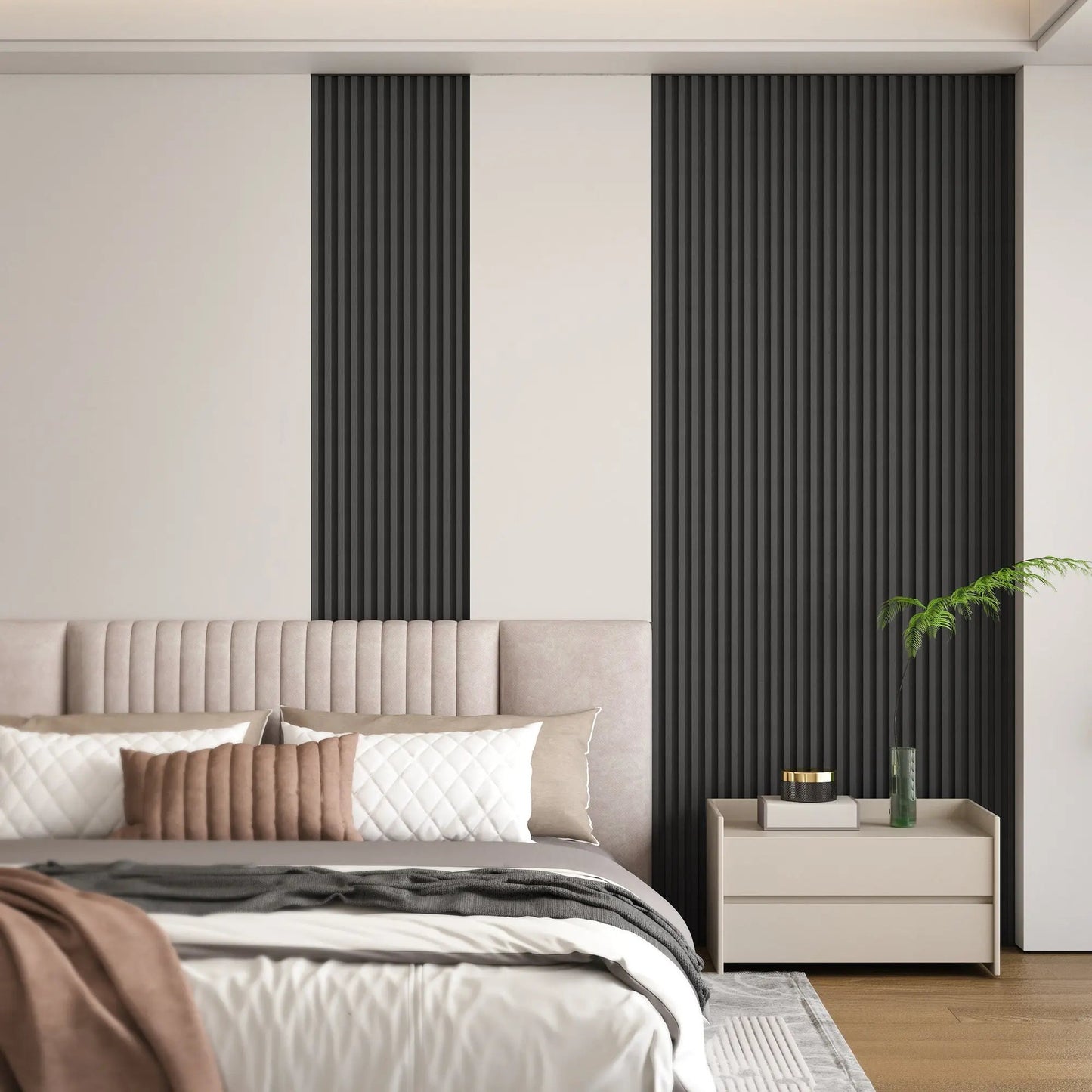 Hausvita 48 x 6 inch WPC Slat Wall Panel (16 Pack) |The Trendora Vault|