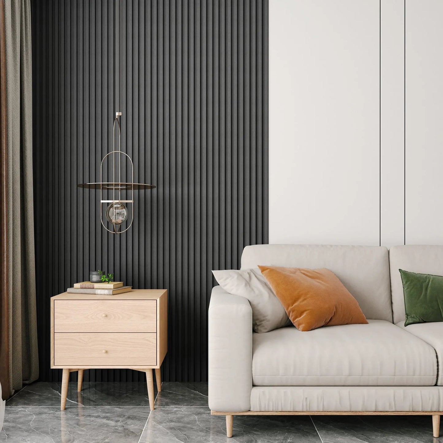 Hausvita 48 x 6 inch WPC Slat Wall Panel (16 Pack) |The Trendora Vault|