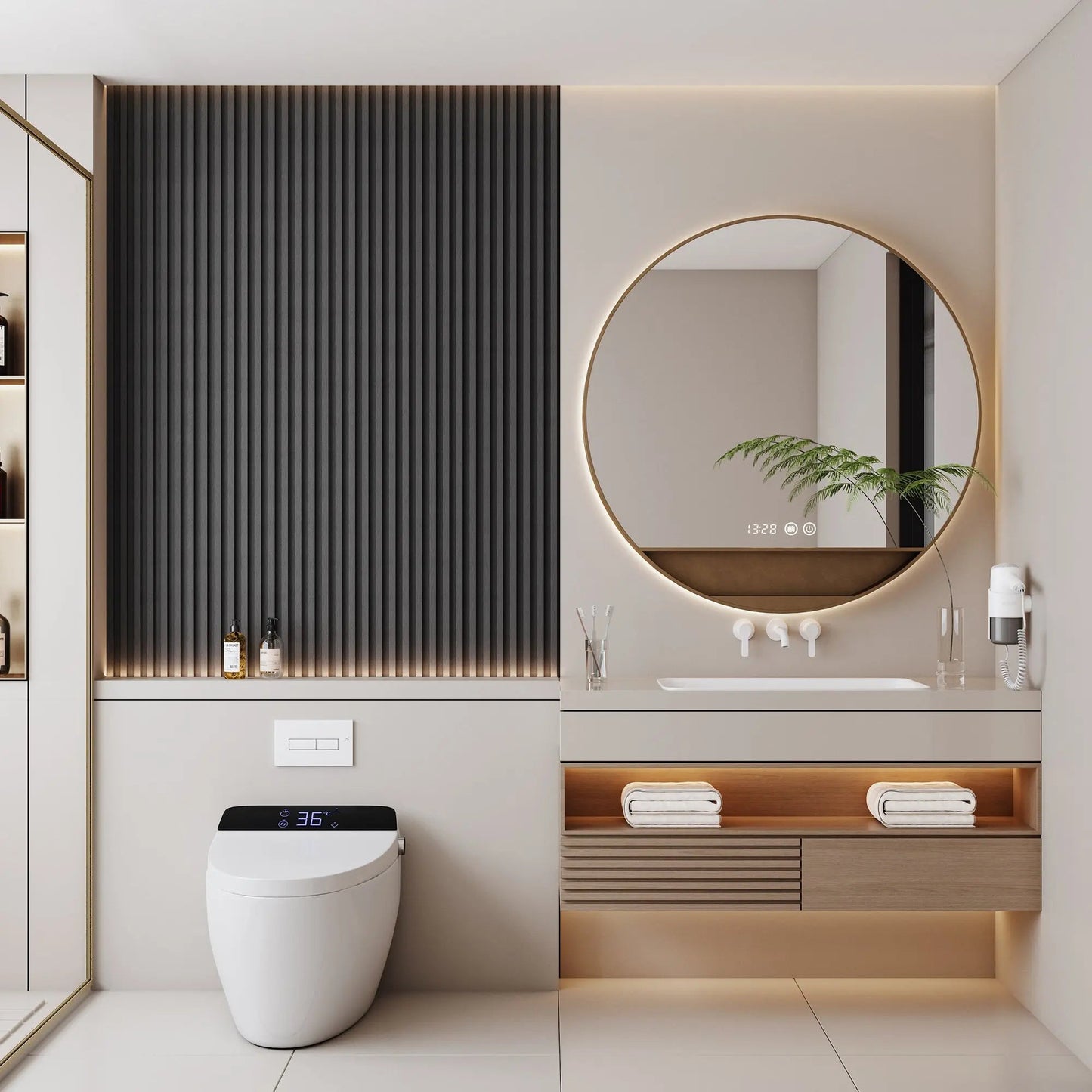 Hausvita 48 x 6 inch WPC Slat Wall Panel (16 Pack) |The Trendora Vault|