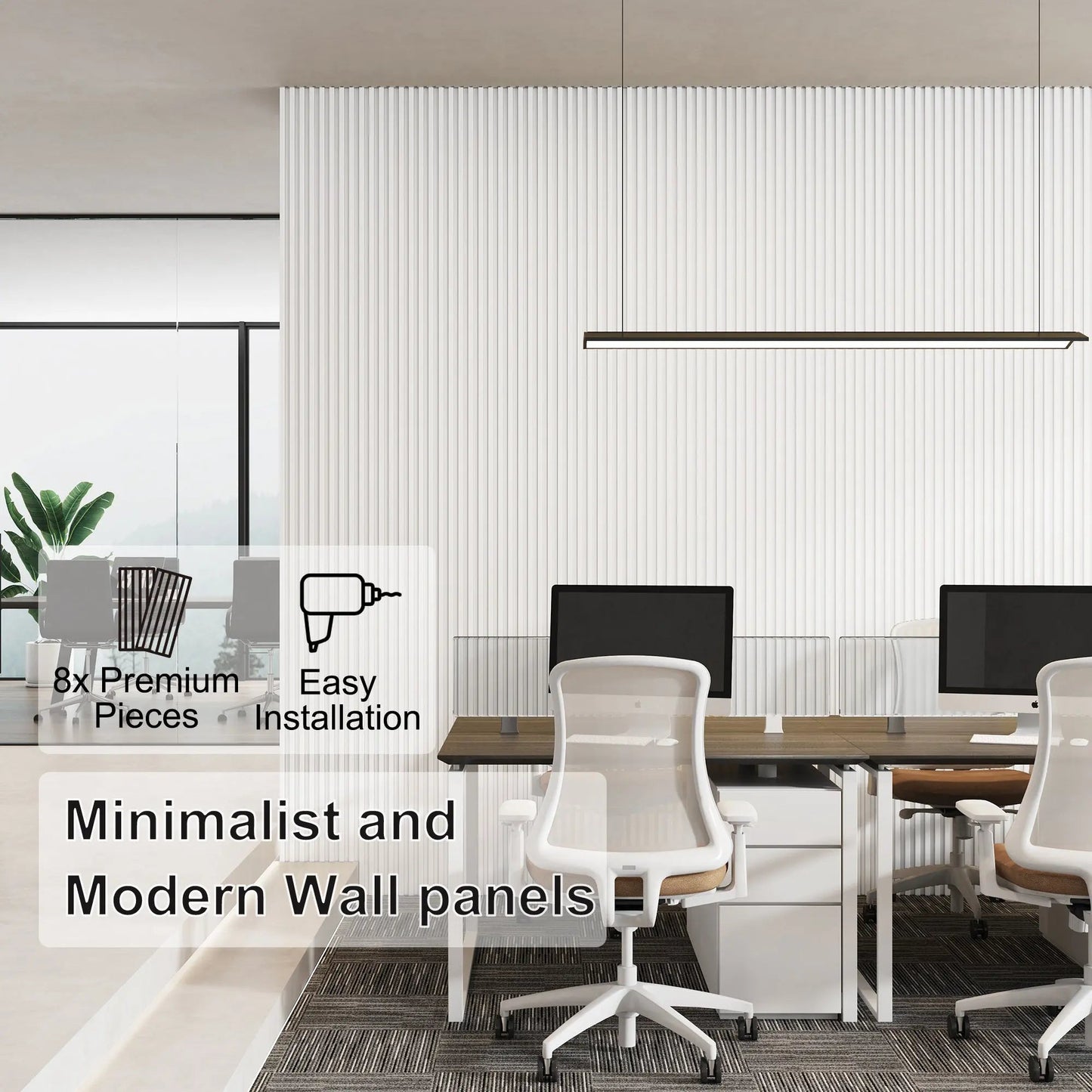 Hausvita 48 x 6 inch WPC Slat Wall Panel (16 Pack) |The Trendora Vault|