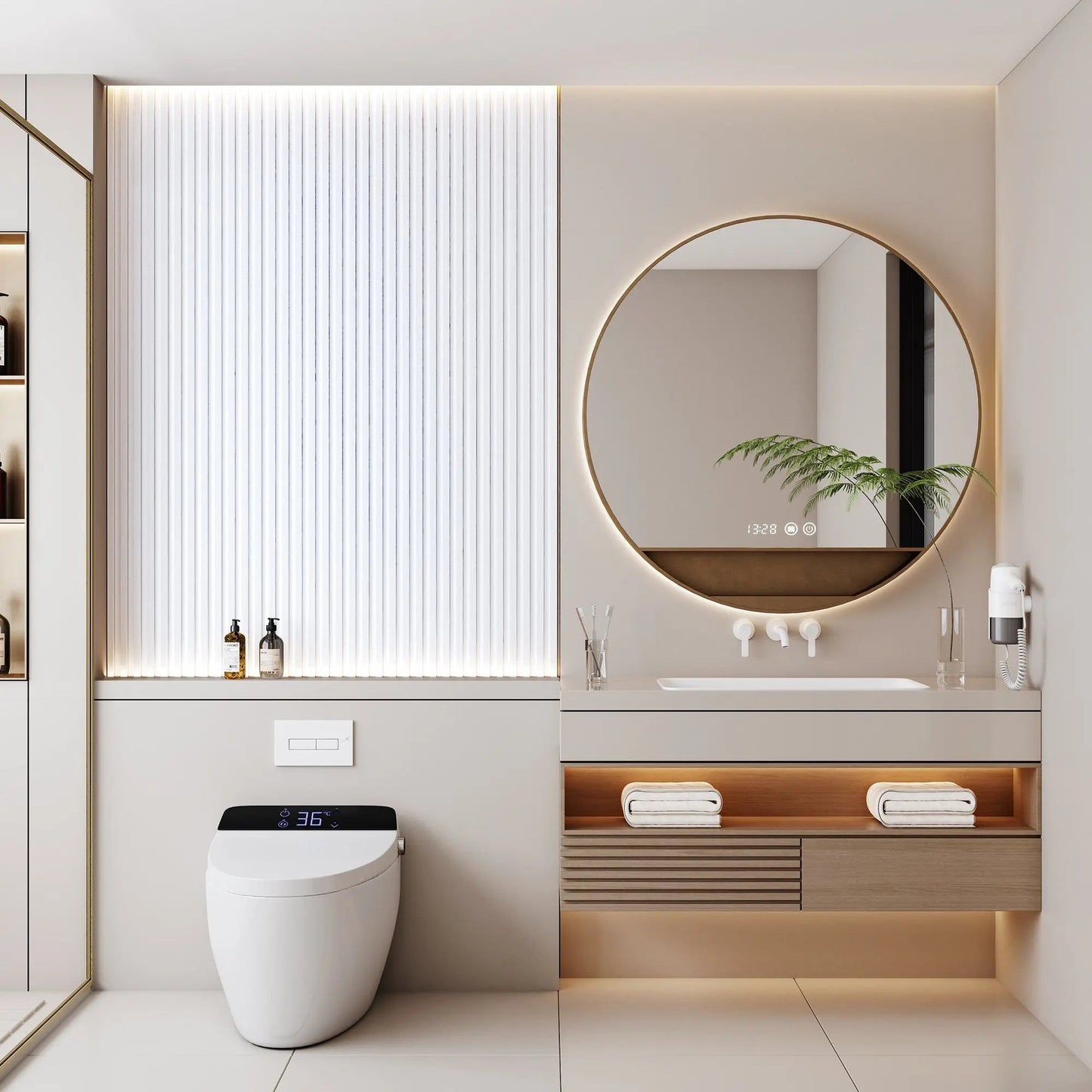 Hausvita 48 x 6 inch WPC Slat Wall Panel (16 Pack) |The Trendora Vault|