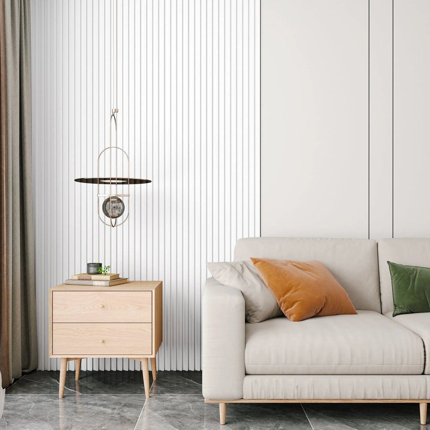 Hausvita 48 x 6 inch WPC Slat Wall Panel (16 Pack) |The Trendora Vault|