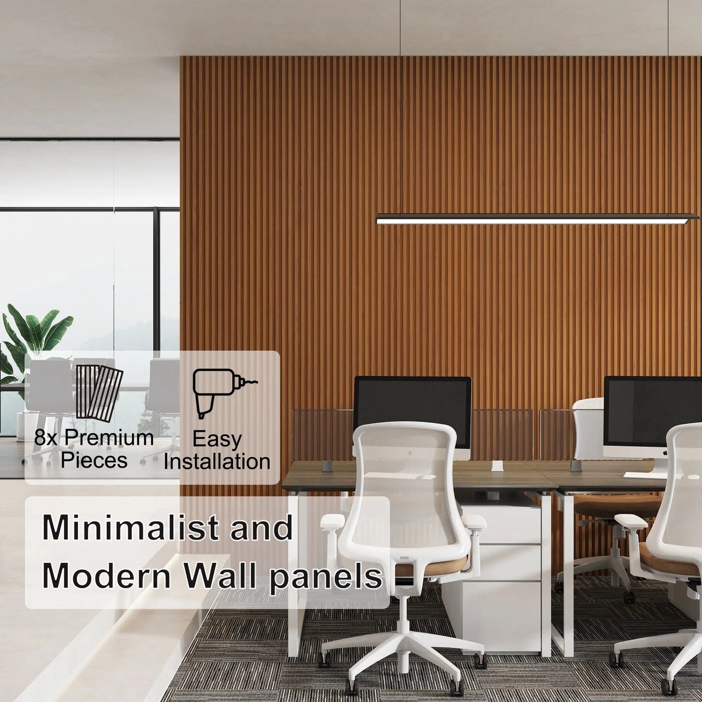 Hausvita 48 x 6 inch WPC Slat Wall Panel (16 Pack) |The Trendora Vault|