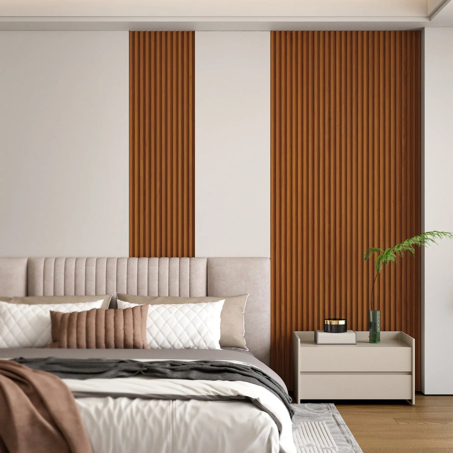 Hausvita 48 x 6 inch WPC Slat Wall Panel (16 Pack) |The Trendora Vault|