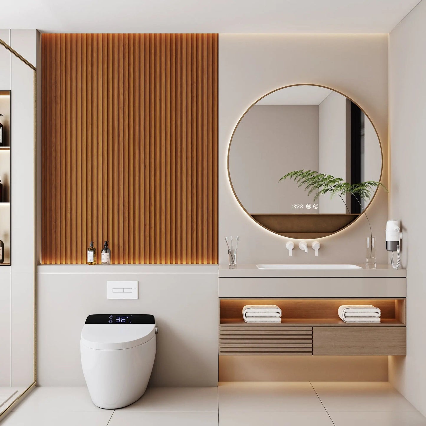 Hausvita 48 x 6 inch WPC Slat Wall Panel (16 Pack) |The Trendora Vault|