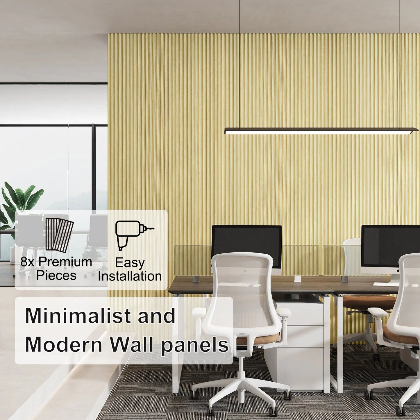 Hausvita 48 x 6 inch WPC Slat Wall Panel (16 Pack) |The Trendora Vault|