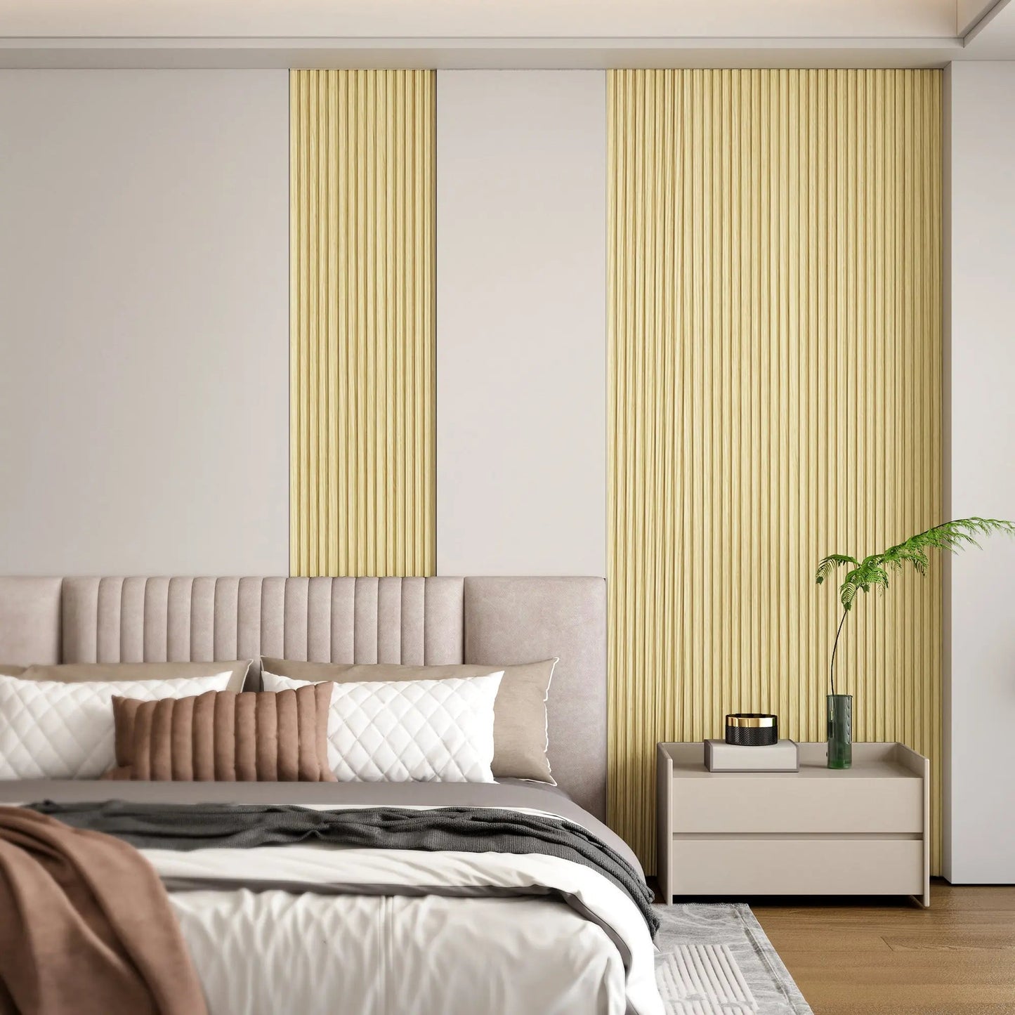 Hausvita 48 x 6 inch WPC Slat Wall Panel (16 Pack) |The Trendora Vault|