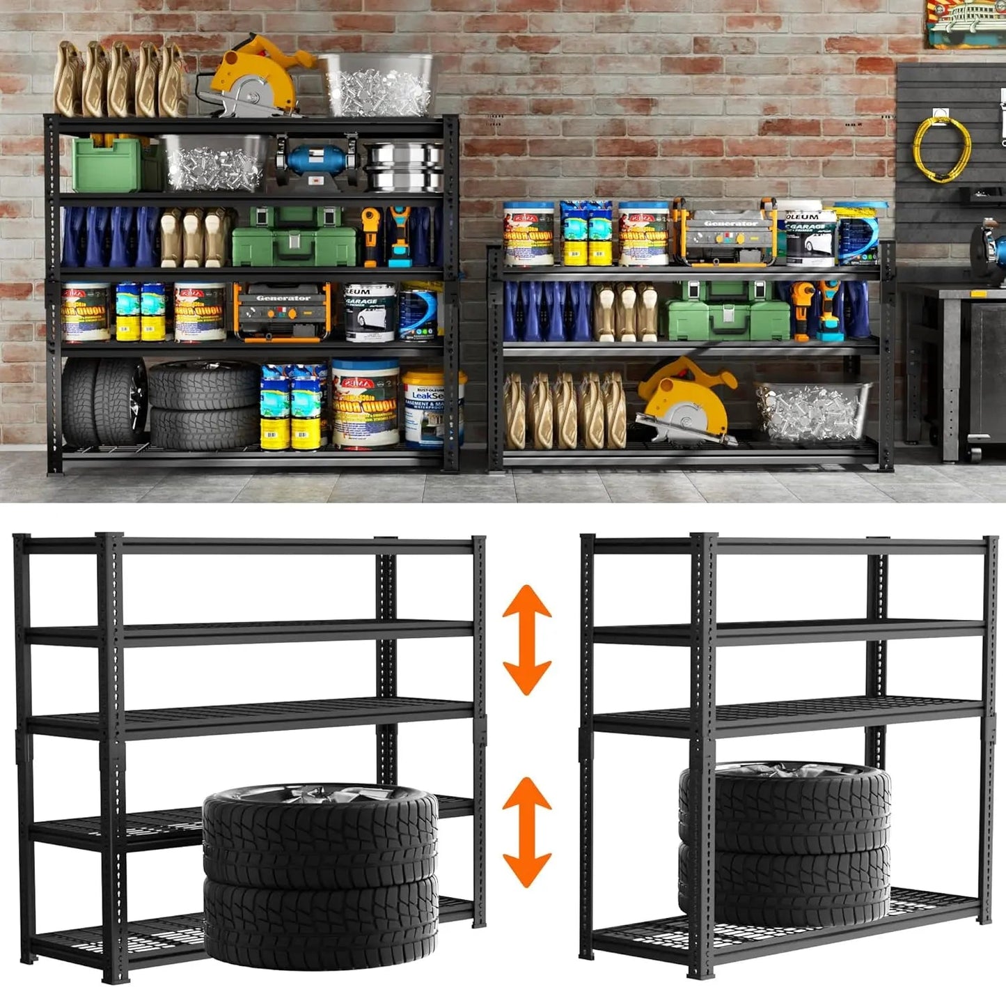 Hausvita 5-Tier Heavy Duty Storage Shelves – 48"x18"x72" Metal Wire Shelving Unit, Adjustable Garage Rack Holds 2000LBS for Pantry, Kitchen, Basement, Warehouse |The Trendora Vault|