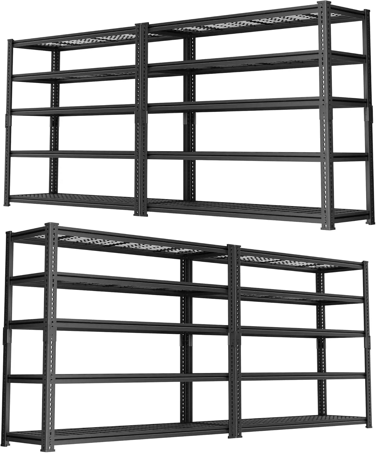 Hausvita 5-Tier Heavy Duty Storage Shelves – 48"x18"x72" Metal Wire Shelving Unit, Adjustable Garage Rack Holds 2000LBS for Pantry, Kitchen, Basement, Warehouse |The Trendora Vault|