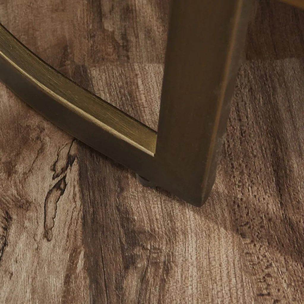 HMS Gold & Silver Metal Bar Cart – Modern Mirrored Glass Serving Cart for Home Decor, Kitchen, or Dining Room |The Trendora Vault|