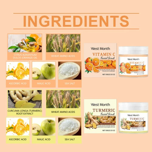 West Month Facial Scrub – Gently Exfoliates, Moisturizes, and Brightens for Smooth, Radiant Skin |The Trendora Vault|