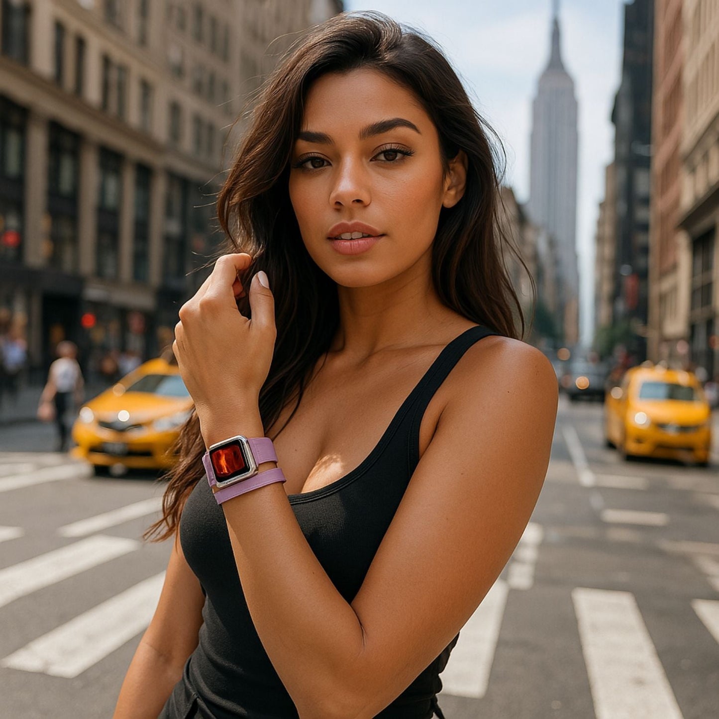 Luxury Double Wrap Dark Pink Leather Apple Watch Band – San Diego Edition |The Trendora Vault|