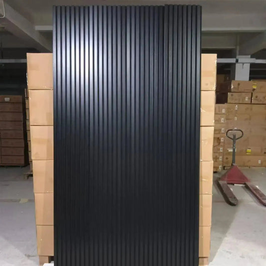 Luxury Black Acoustic Solid Wood Wall Panels |2 Panels Per Box| |The Trendora Vault|