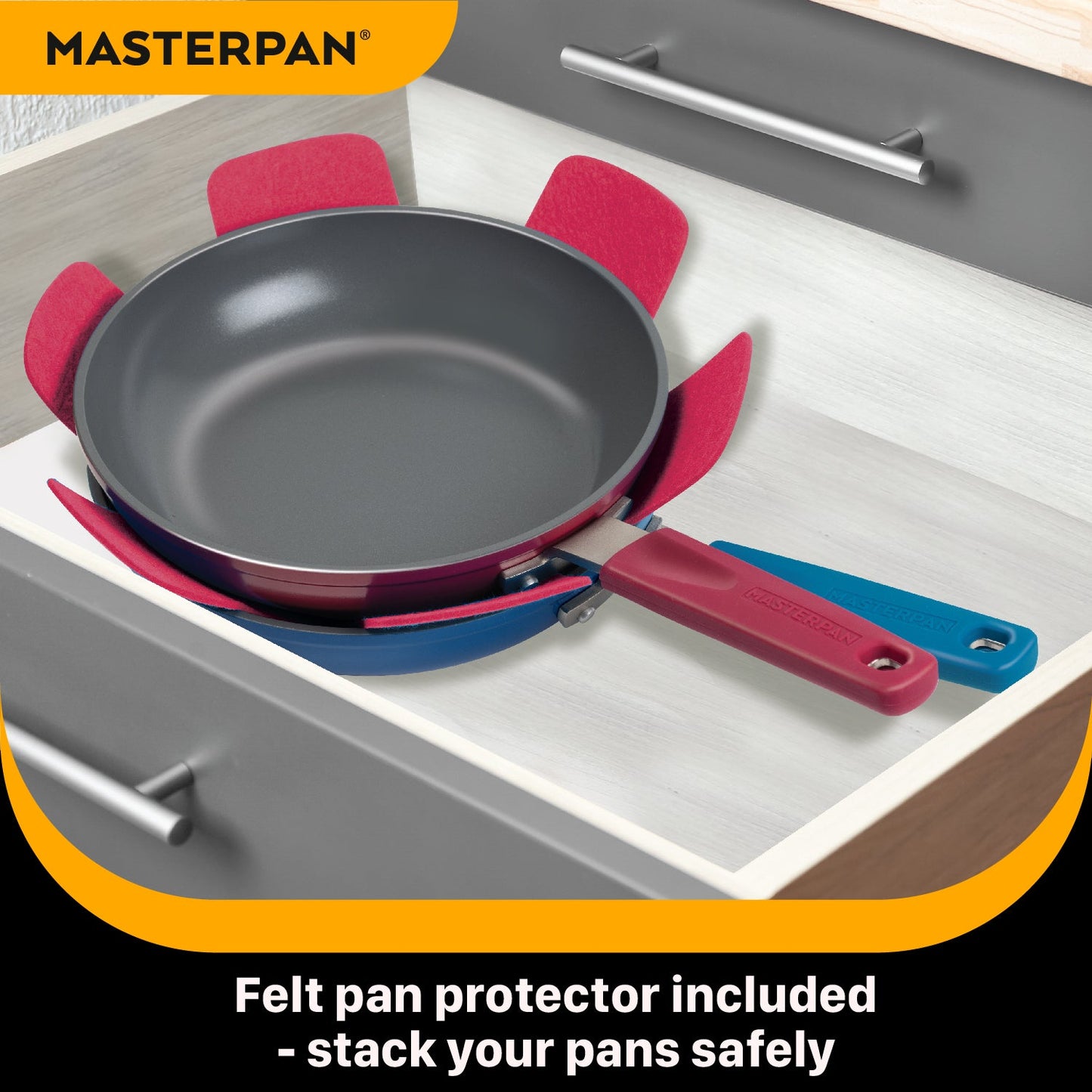 MASTERPAN 9.5-Inch Ceramic Nonstick Frypan & Skillet – Stovetop & Oven Safe with Stainless Steel Lid & Utensils, Beet Red, 24cm Cookware |The Trendora Vault|