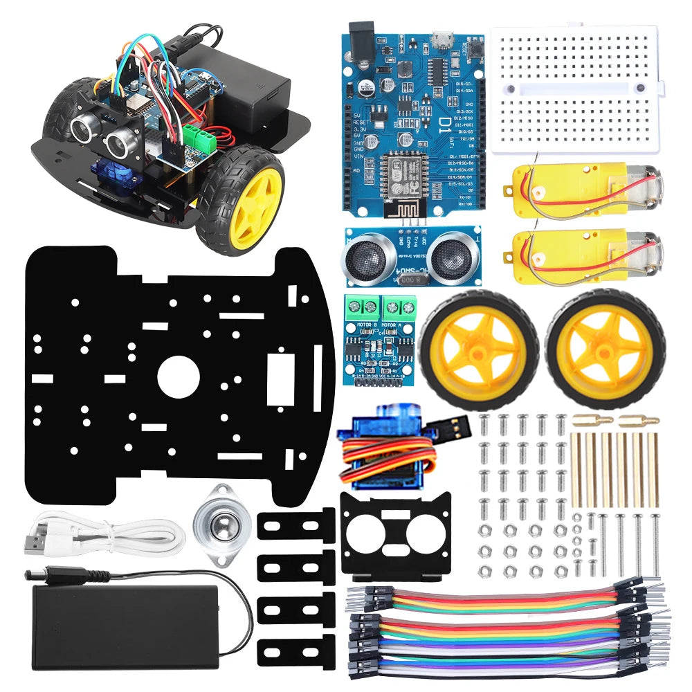 Arduino Robot Car Kit with ESP8266 WiFi – 2WD Smart DIY Electronic Kit for STEM & Coding Projects |The Trendora Vault||