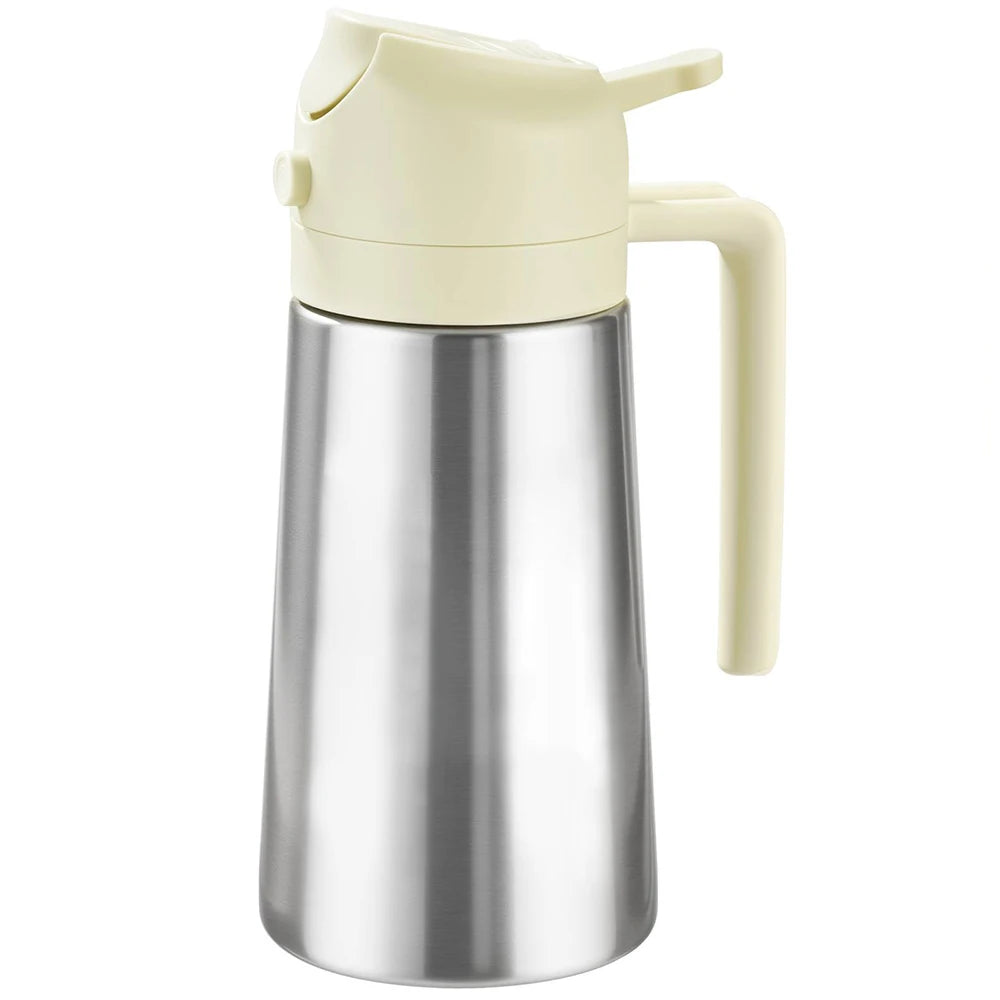 16oz Olive Oil Sprayer & Dispenser – 2-in-1 Glass Oil Bottle for Cooking with Measurement Stickers, Refillable Kitchen Gadget (470ml)|The Trendora Vault|