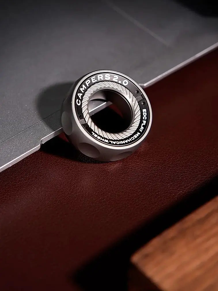 SPYSTAR Magnetic Ratchet Decompression Ring – Adjustable Stainless Steel EDC Haptic Fidget Toy for Anxiety, Focus & Kids Gift |The Trendora Vault|