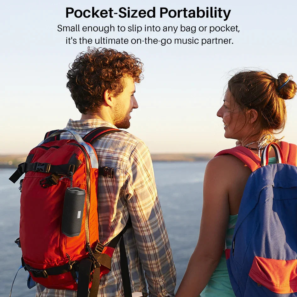 TOZO PA2 Bluetooth Speaker – Dual Drivers & Dual Bass Diaphragms, IPX8 Waterproof, 25H Playtime, Portable Wireless Speaker with TOZO App EQ Modes |The Trendora Vault|