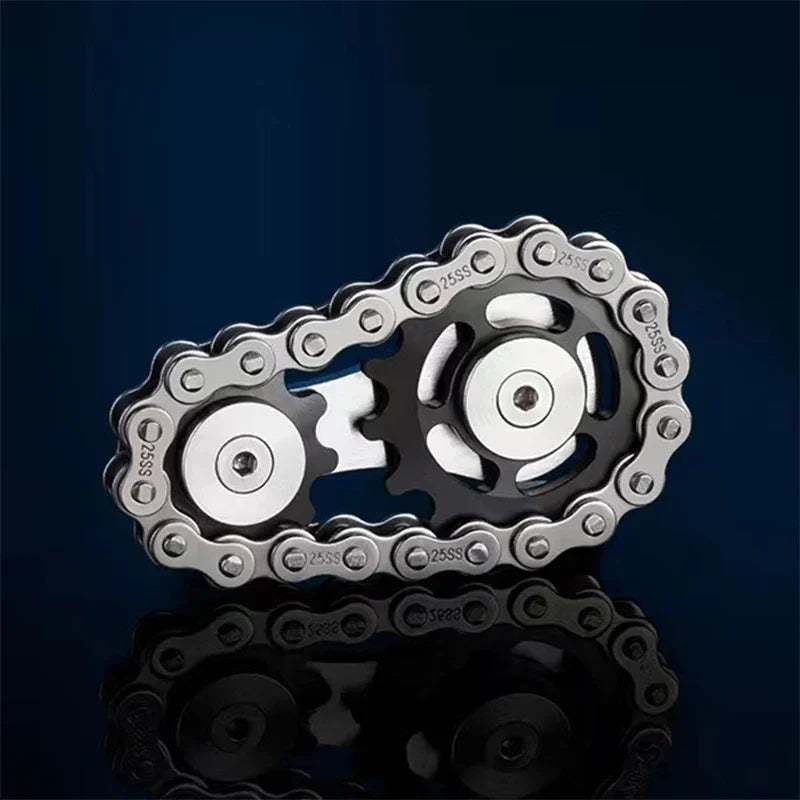Metal Gear Fidget Spinner – Chain Hand Spinner EDC Toy for Adults, Office Focus, ADHD & Stress Relief |The Trendora Vault|