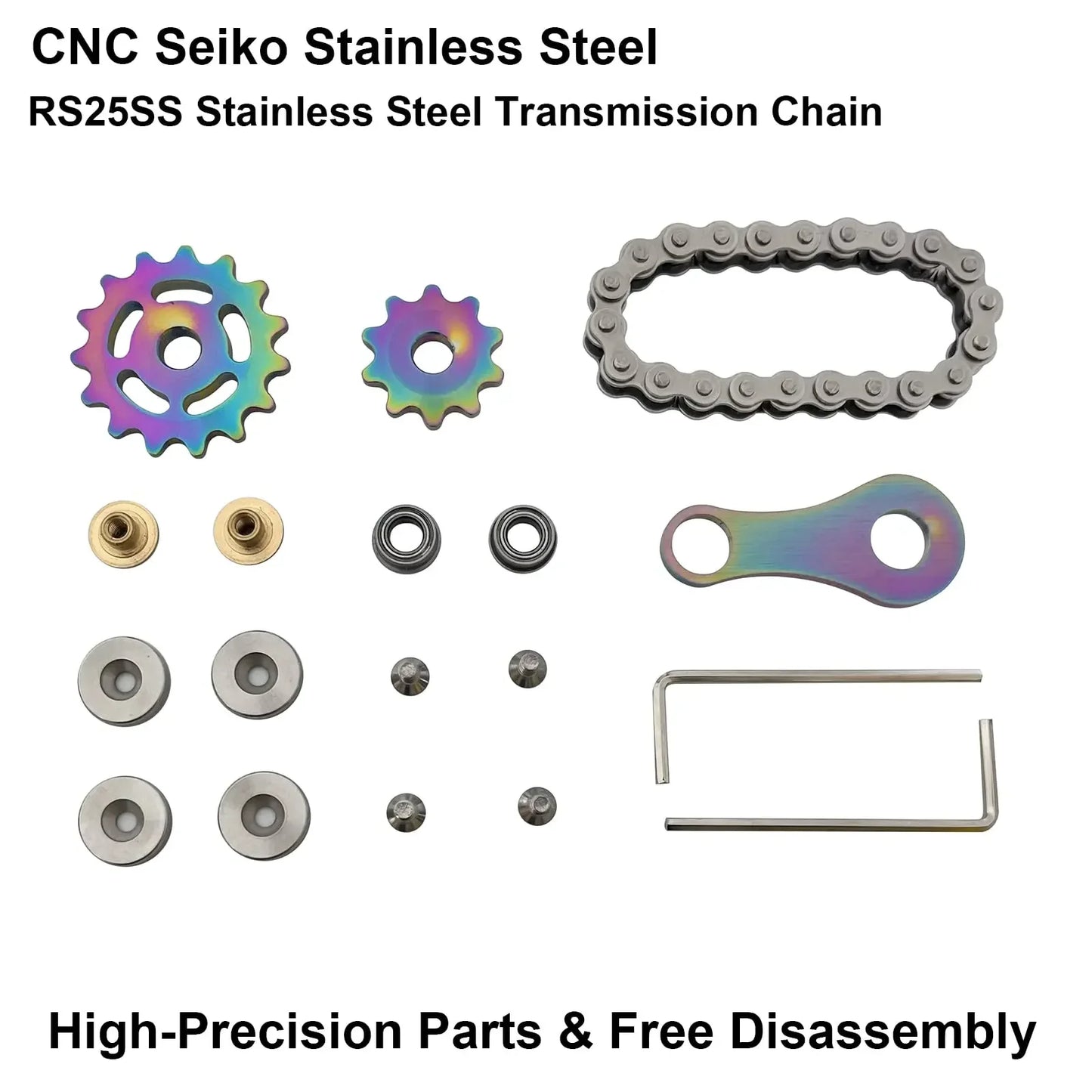 Metal Gear Fidget Spinner – Chain Hand Spinner EDC Toy for Adults, Office Focus, ADHD & Stress Relief |The Trendora Vault|