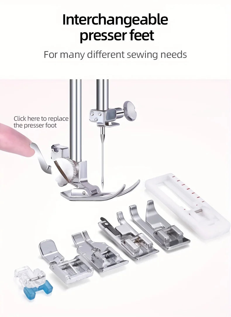 2025 Portable Electric Sewing Machine – Adjustable Speed, Backstitch Function, Easy for Beginners & Home DIY Projects |The Trendora Vault|