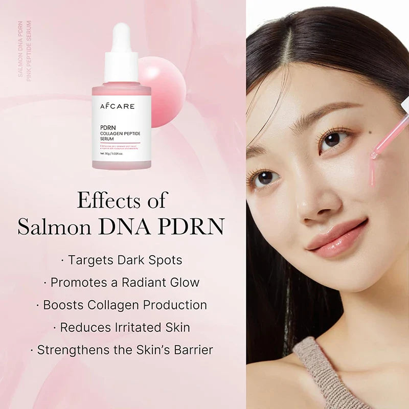 Collagen Peptide Facial Serum Targets Dull Skin Boosts Skin Elasticity Stimulates Skin Renewal Repair Salmon PDRN KOREAN Product || The Trendora Vault|