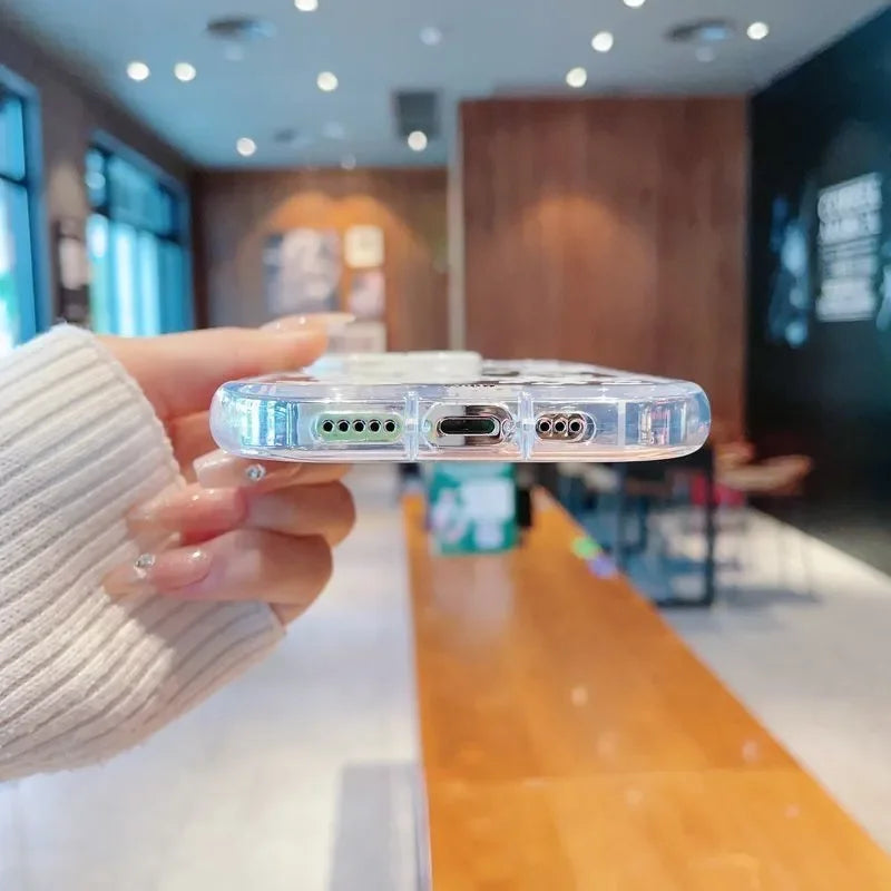 Snowflake iPhone Case with Mirror Frame – Winter Christmas Y2K | The Trendora Vault