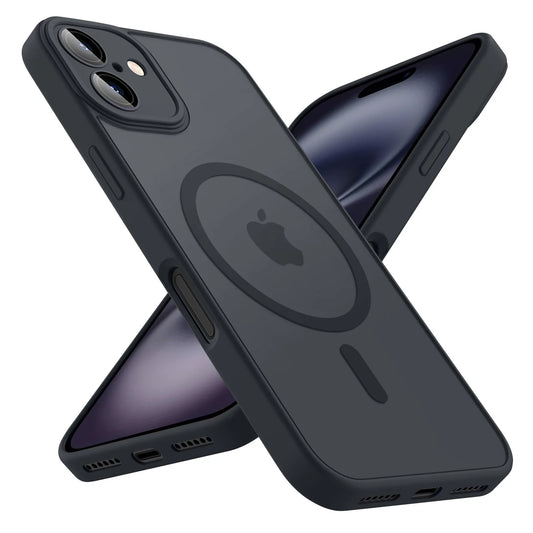 Luxury Magnetic Matte Translucent Armor Shockproof Case for iPhone 11-16 – Magsafe-Compatible, Wireless Charging Cover, Premium Protection |The Trendora Vault|