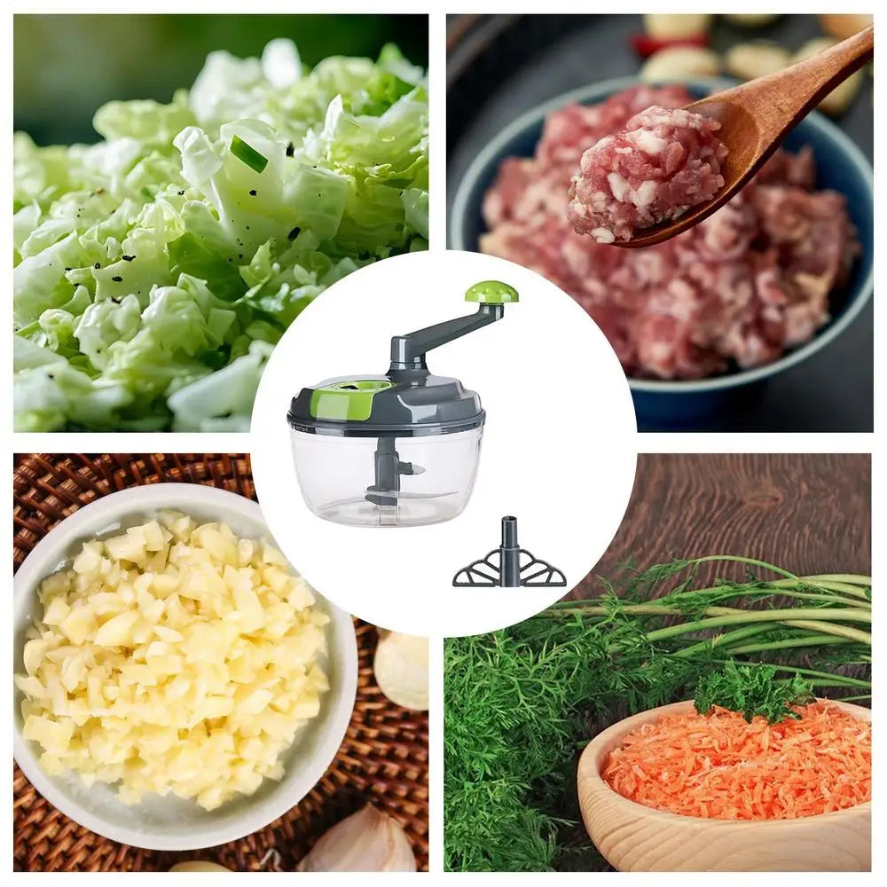 Manual Garlic Chopper & Vegetable Cutter – Multifunctional Food Processor