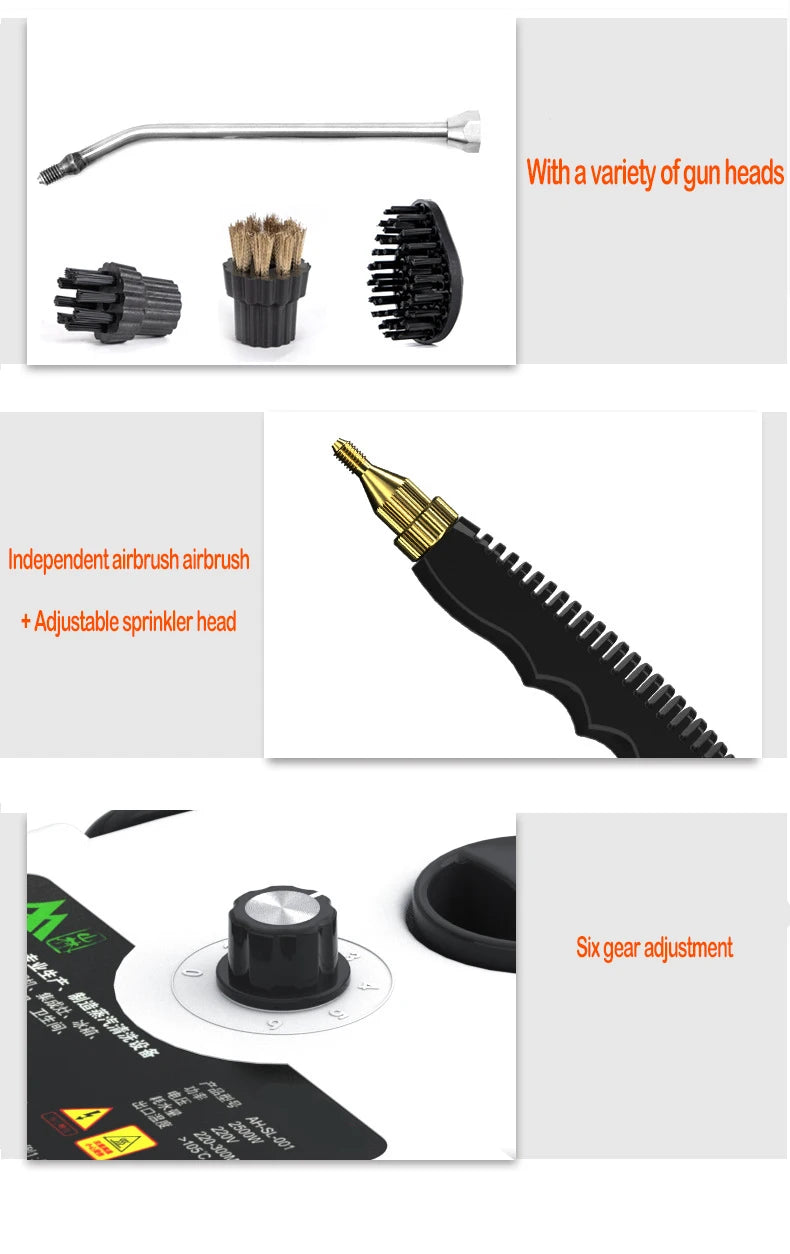 Steam Cleaner High Temperature Sterilization Air Conditioning Kitchen Hood Home /Car Steaming Cleaner 110V US Plug /220V EU Plug |The Trendora Vault|