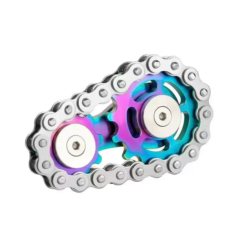 Metal Gear Fidget Spinner – Chain Hand Spinner EDC Toy for Adults, Office Focus, ADHD & Stress Relief |The Trendora Vault|