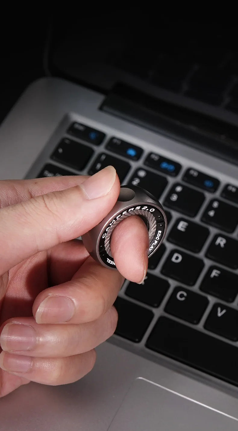 SPYSTAR Magnetic Ratchet Decompression Ring – Adjustable Stainless Steel EDC Haptic Fidget Toy for Anxiety, Focus & Kids Gift |The Trendora Vault|